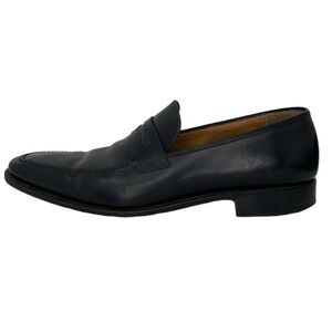 Salvatore Ferragamo Loafers Mens 11.5 EE Black Leather Slip On Dress Shoes Italy